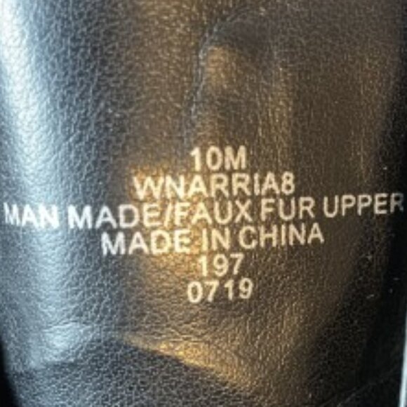 NINE WEST WOMEN'S ARRIA LEOPARD FAUX FUR MOTO BOOTS SIZE 10M - Picture 8 of 10